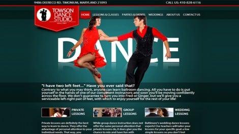 dance web design