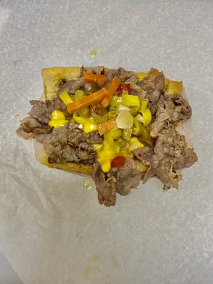 Cheesy Italian beef