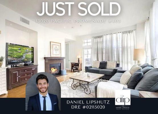 SOLD Date: 9/28/2021
 Address: 13020 Pacific Promenade UNIT 403
 
 $1,160,000
 
 2 Beds | 2 Baths
 1,440 Sq. Ft
 Represented Buyer