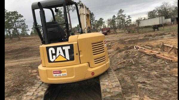 Preparing To Dig A Footing For A 40' by 60' Shop Pad (478)719-9287