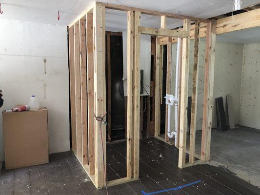 Residential room additions, framing.