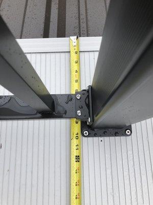 Sundeck rails not centered