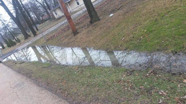 Raw sewage flooding neighbors and my front yards.  Health Department comes next day to issue violation "Welcome Home"- THANK YOU RABER.