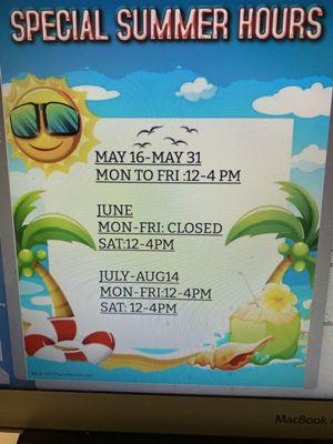 SUMMER HOURS