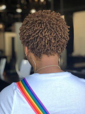 Color, curl cut and wash and go