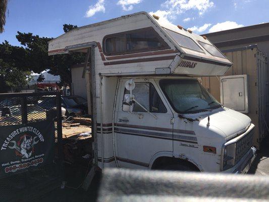 The tear down of a 1981 Chevy RV..