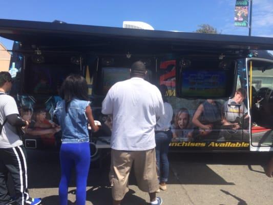 Game truck at the block party