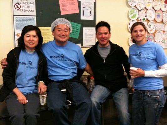 Genesys Telecommunications' Make A Difference Team volunteering at the SF Food Bank.