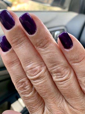 Gel Manicure  ...never mind the funky wrinkly fingers! Much better!