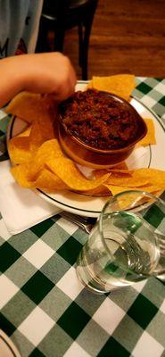 12/8/23: Luke's Bar & Grill, chili with tortilla chips