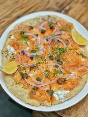 house cured lox flatbread 11.11.17