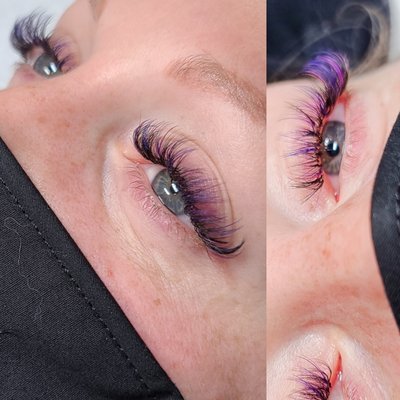 Color volume lash extensions