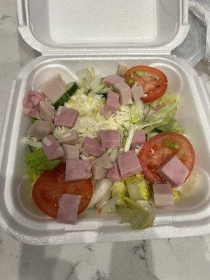 Their new "chef salad".  It's the size of a side salad.