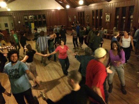 Square Dancing in the Fellowship Hall, event held by the Square Dance NOLA group.