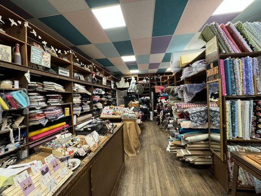 Broadway Silk Store has wide-ranging bolts of fabric (beyond silk) for clothing, upholstery, etc.