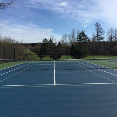 Newly painted and patched courts.