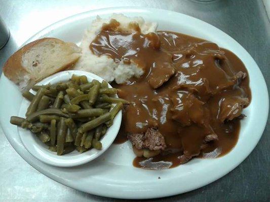 This is one of our delicious open faced roast beef lunch/dinners