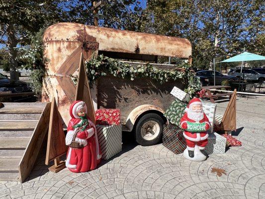 Rusty horse trailer makes a fun backdrop