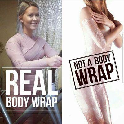 We use all natural minerals and bandages with our wraps. No plastic wrap used or heat blankets!