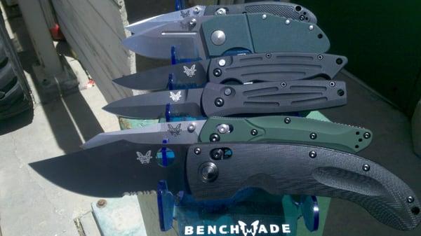 Selection of Benchmade, Leatherman, S.O.G, and CRKT knifes