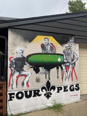 Four Pegs Poker Mural