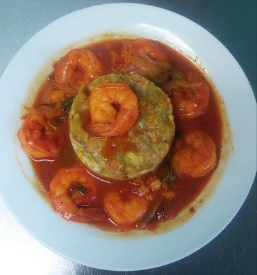 mofongo con camarones