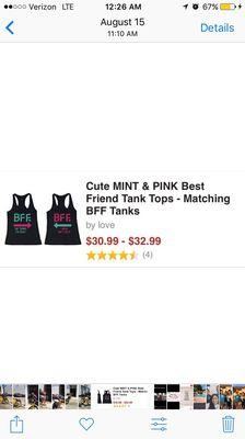 These were exactly like the tank tops I bought. I went online the day after to research and found them for less. Buyer beware!