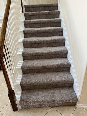 This is photo of regular stairs that we do not care to stain .