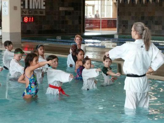 Karate pool training/party