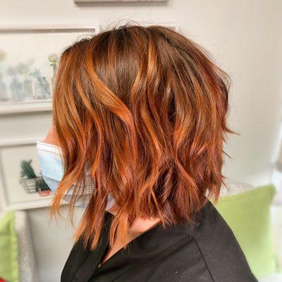 Copper balayage