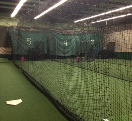 Indoor batting cages