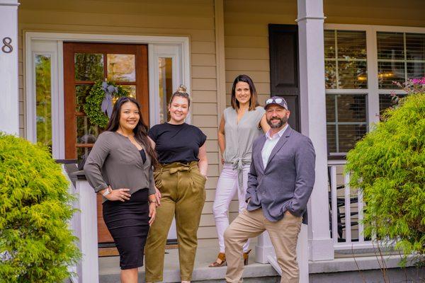 Spartan's All-Star Team: L to R: Jessica P., AsstPM; Elizabeth P., Property Manager; Damara M., Client Care/Owner; Birche M., Broker/Owner