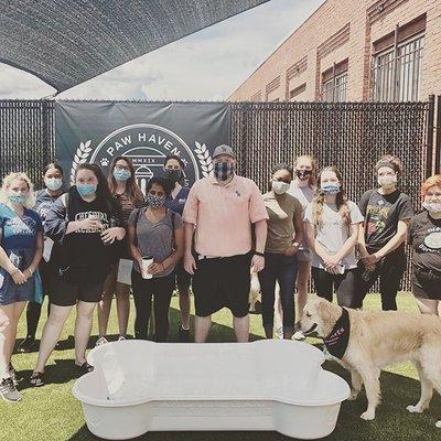 Paw Haven's staff on our outside K9 turf