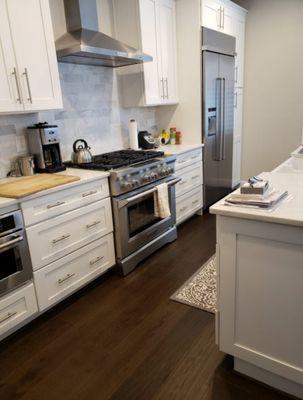 Kitchen beautifully organized and clean.