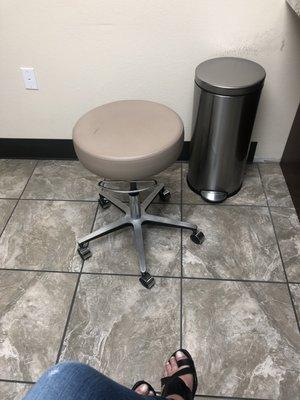 Me and the stool chillin waiting for the doctor!