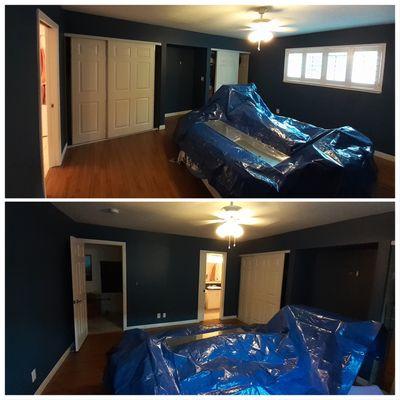 Completed room Navy Blue.