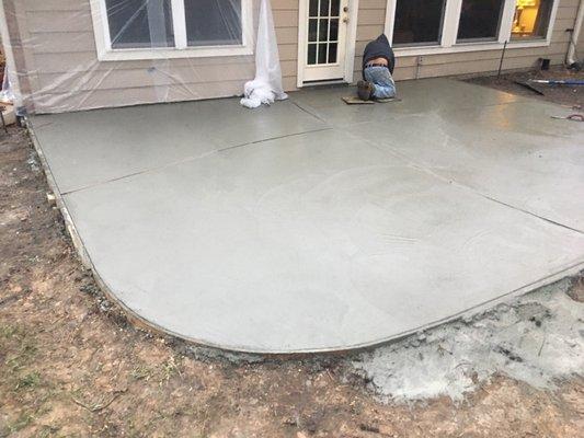 fresh concrete