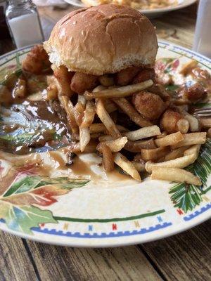 Poutine Burger (after eating half)