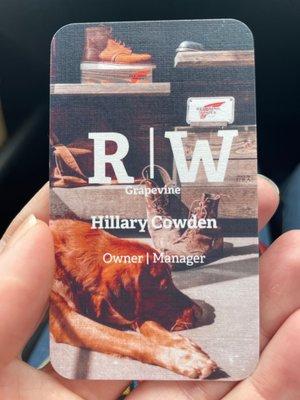 Excellent experience, thank you Hillary!