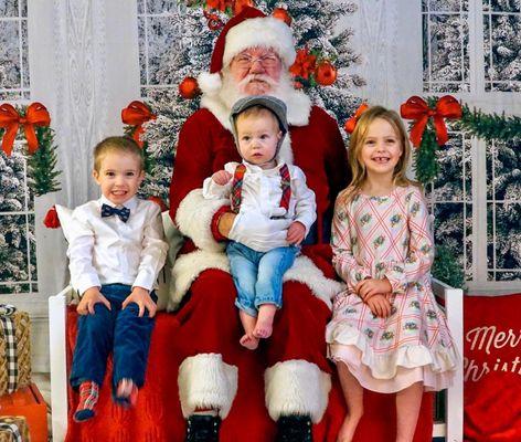 Santa and the kids