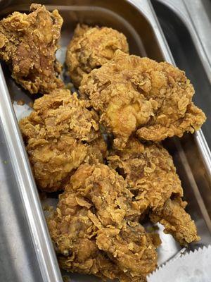 Crispy and crunchy fried chicken