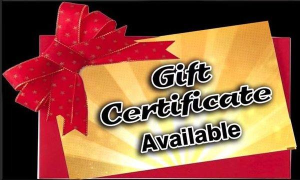 Gift certificate