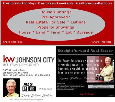 Larry Helton, Keller Williams Realty Mobile Call or Text 423.530.4995