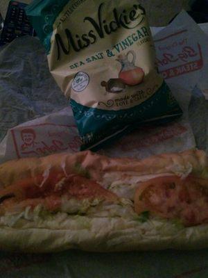 Philly Chicken and Miss Vickie's chips