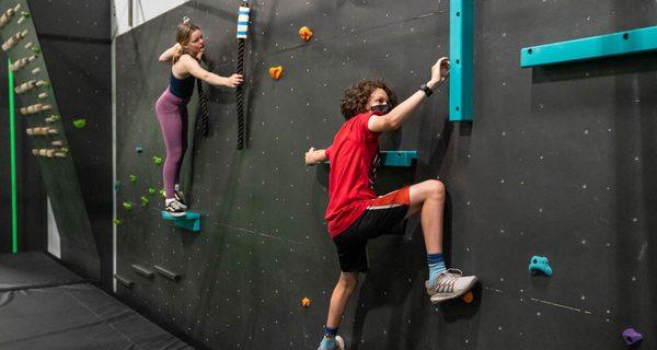 Ninjas on the climbing wall