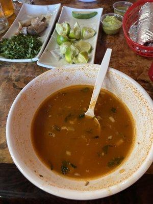 Pozole dish. Sorry posted too late. So good.