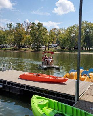 Paddle boats, kayaks, and paddle boards were available for free, first come first serve!