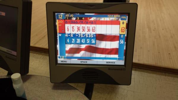 Brunswick touch screen scoring