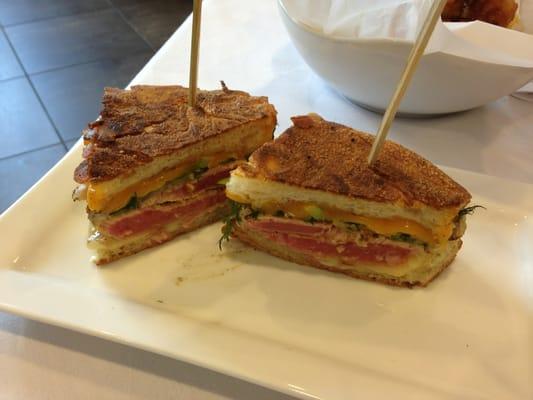 Seared Tuna Melt with Gruyere Cheese