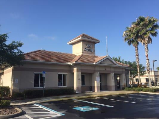 A commercial building, sidewalks, gutters, soffits and tile roof pressure cleaned!